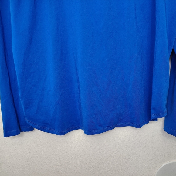 PINK Victoria's Secret Activewear Blue Long Sleeve Shirt With Mesh Detail Sz M - Picture 11 of 11
